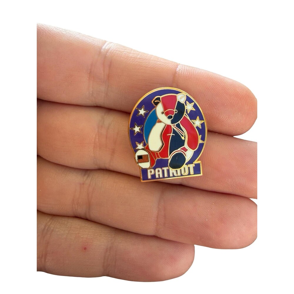 Vintage Beanie Babies Patriot Bear pin